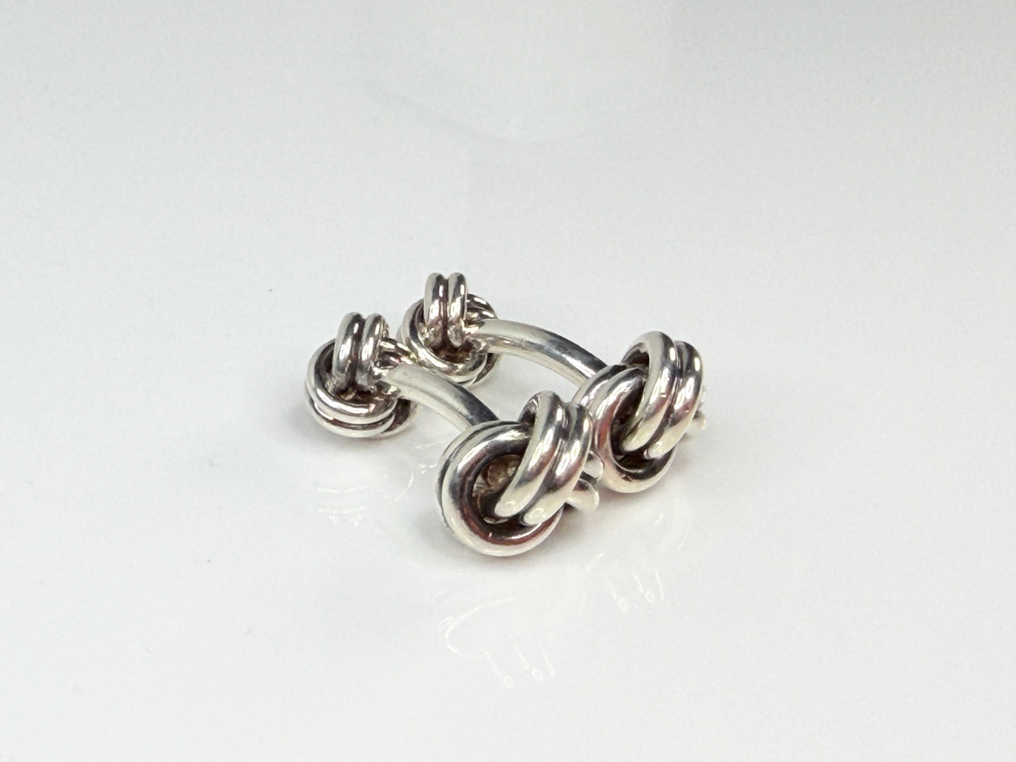Vintage Tiffany Co Sterling Silver Love Knot Cufflinks 13mm SS218