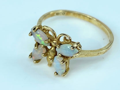 10K yellow gold Opal butterfly lady ring 2.0G JR9689