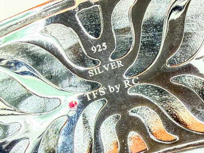 Roberto Coin The Fifth Season Wide Textured Sterling Silver Cuff 6.5" 54g JR2182