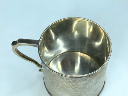 Scottish 1929 Hallmark sterling Christening Mug Tankard Edinburgh Art Deco SS92