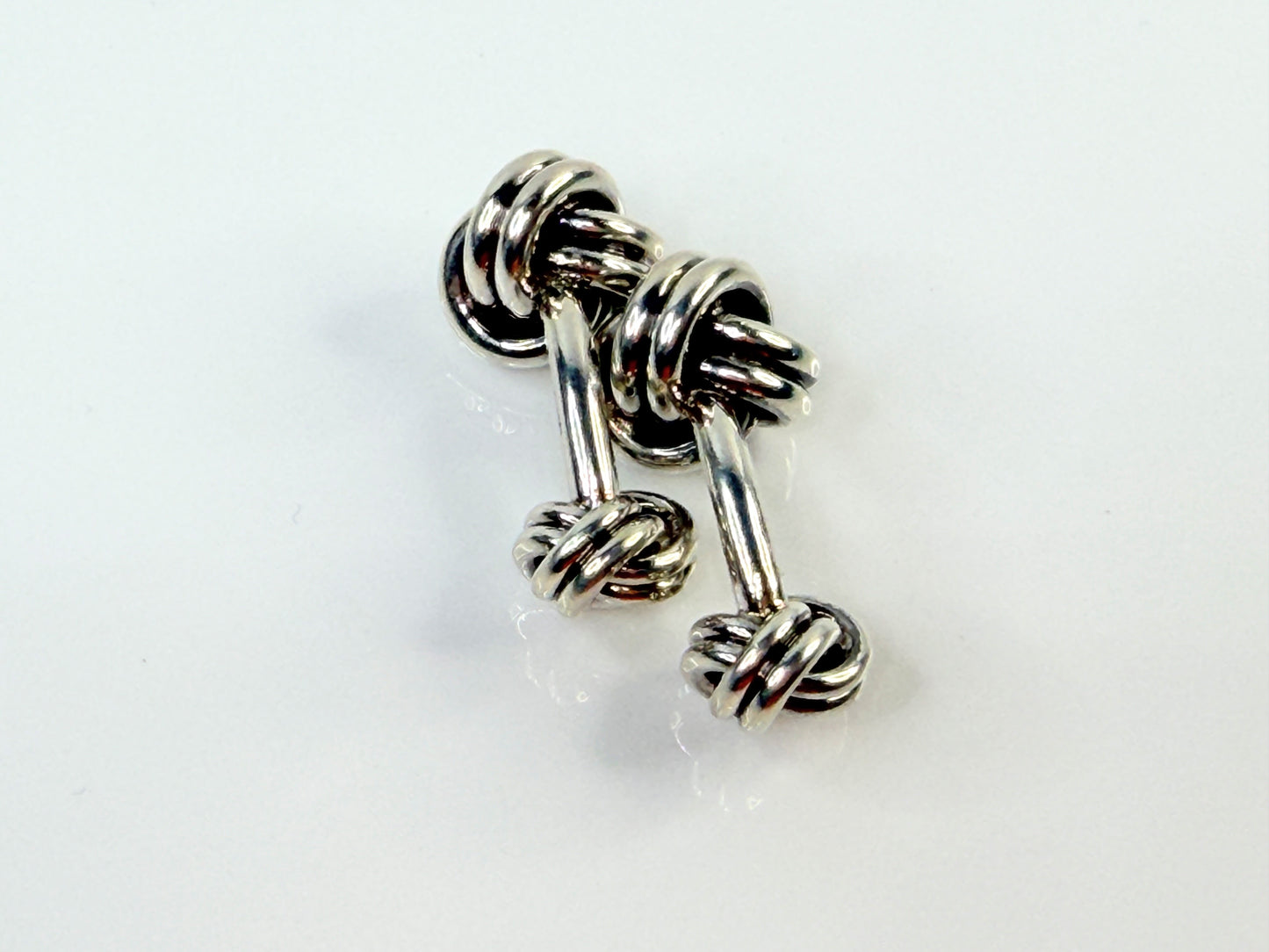 Vintage Tiffany Co Sterling Silver Love Knot Cufflinks 13mm SS218