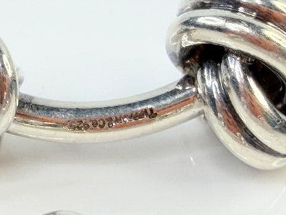 Vintage Tiffany Co Sterling Silver Love Knot Cufflinks 13mm SS218