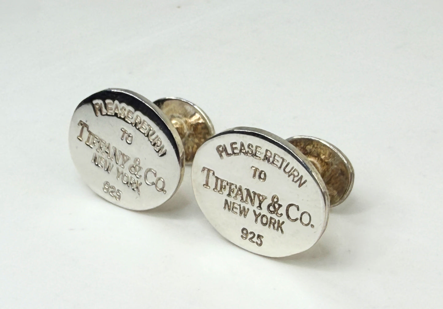 Vintage Tiffany & Co Square Cufflinks Silver 18K Gold Rope SS220