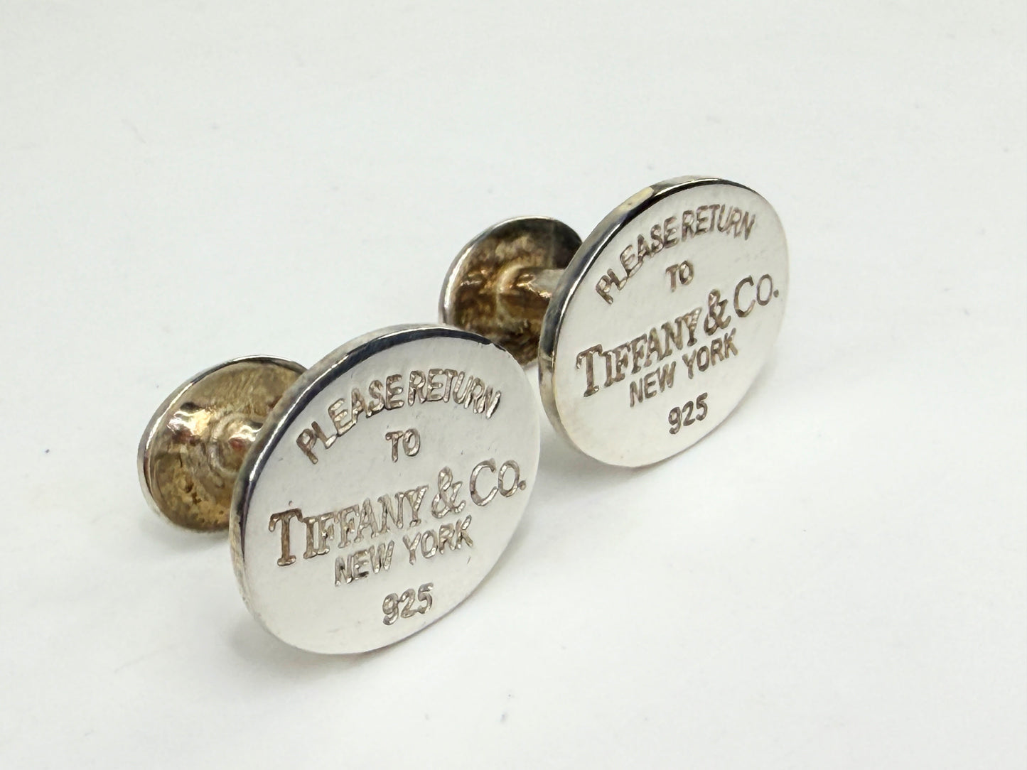 Vintage Tiffany & Co Square Cufflinks Silver 18K Gold Rope SS220