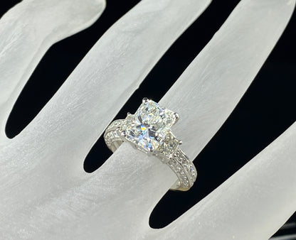 GIA Appraised $85,990 Platinum G/VS 4.26ct Diamond w/3.01ctn ring s6 7.3g