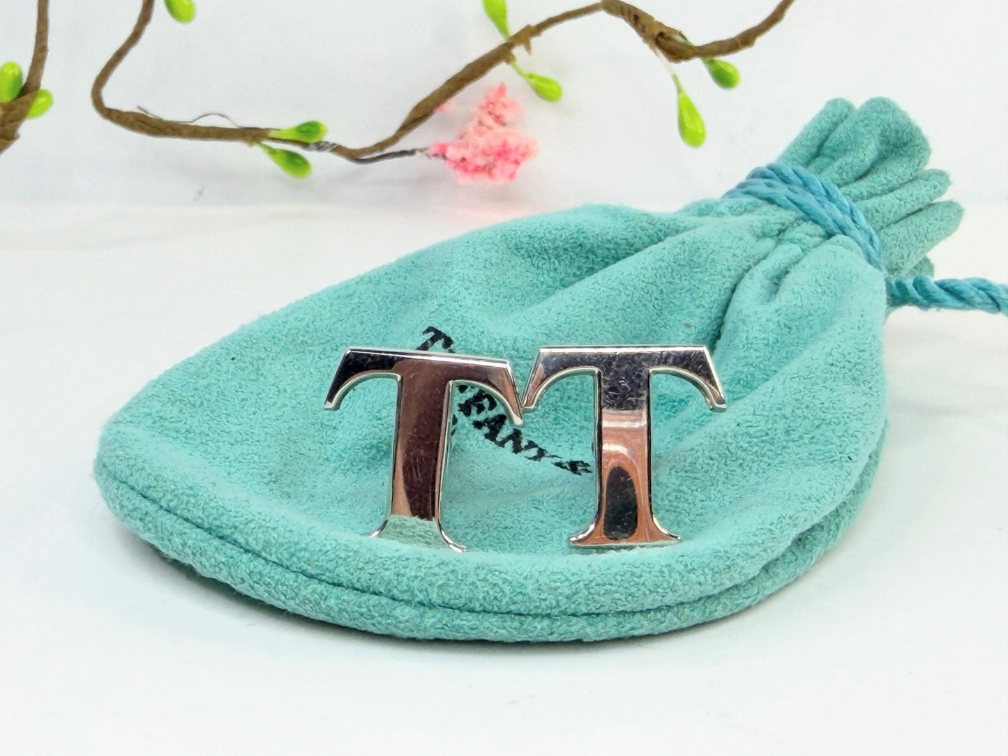 Vintage Tiffany & Co Sterling Silver insignia T Initial Cufflinks SS222