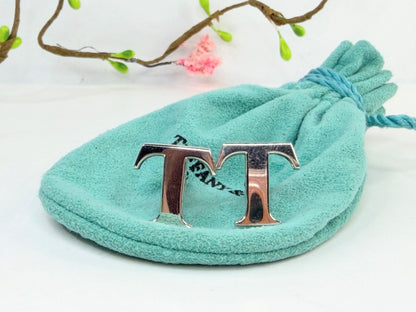 Vintage Tiffany & Co Sterling Silver insignia T Initial Cufflinks SS222