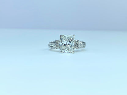 GIA Appraised $85,990 Platinum G/VS 4.26ct Diamond w/3.01ctn ring s6 7.3g