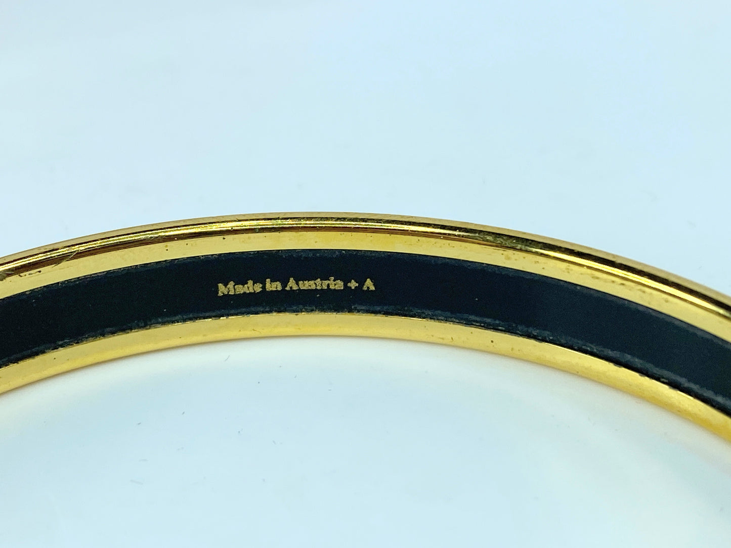 Red Hermès 10mm Narrow Enamel Bangle Costume Bracelet 8" no box GS581