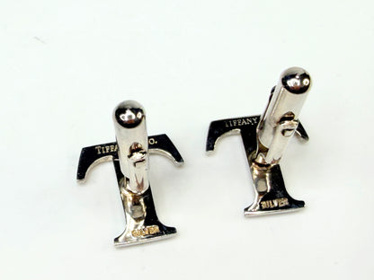 Vintage Tiffany & Co Sterling Silver insignia T Initial Cufflinks SS222