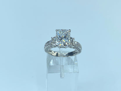 GIA Appraised $85,990 Platinum G/VS 4.26ct Diamond w/3.01ctn ring s6 7.3g