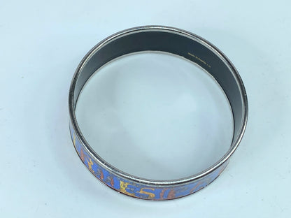 Hermès Enamel Alphabet Animaux 18.5mm Wide Bangle 7.0", no box GS582