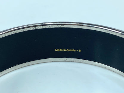Hermès Enamel Alphabet Animaux 18.5mm Wide Bangle 7.0", no box GS582
