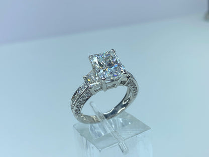 GIA Appraised $85,990 Platinum G/VS 4.26ct Diamond w/3.01ctn ring s6 7.3g