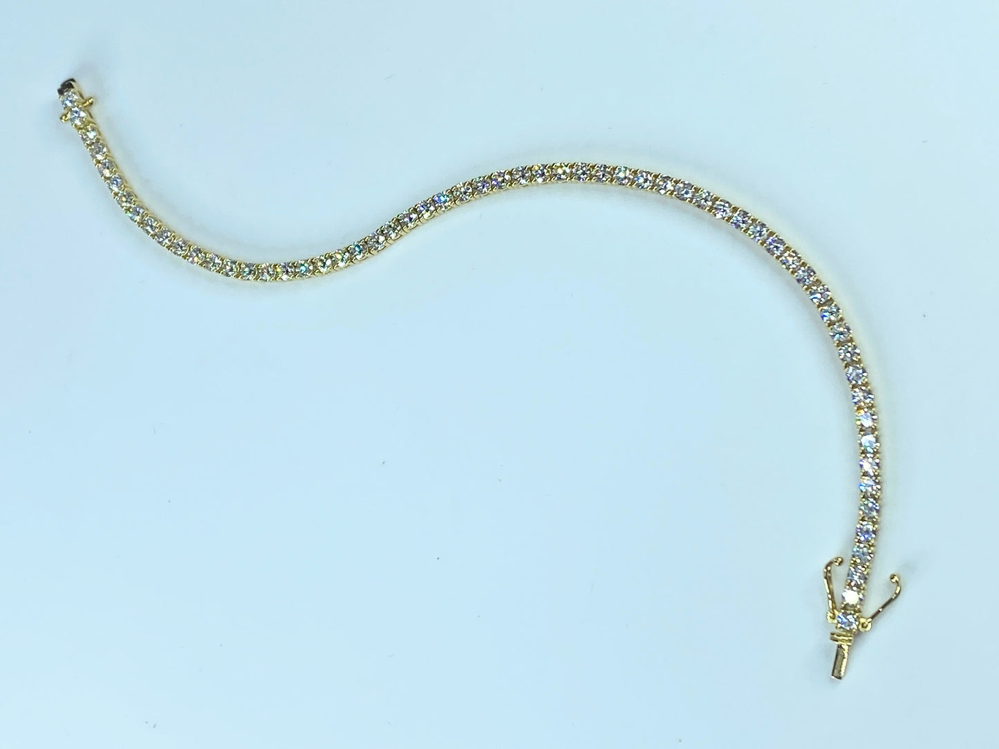 4.45ct G/VS round brilliant Diamond tennis bracelet in 18K yellow gold