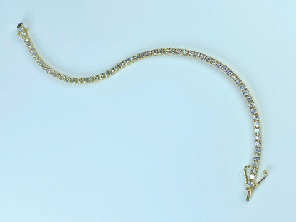 4.45ct G/VS round brilliant Diamond tennis bracelet in 18K yellow gold