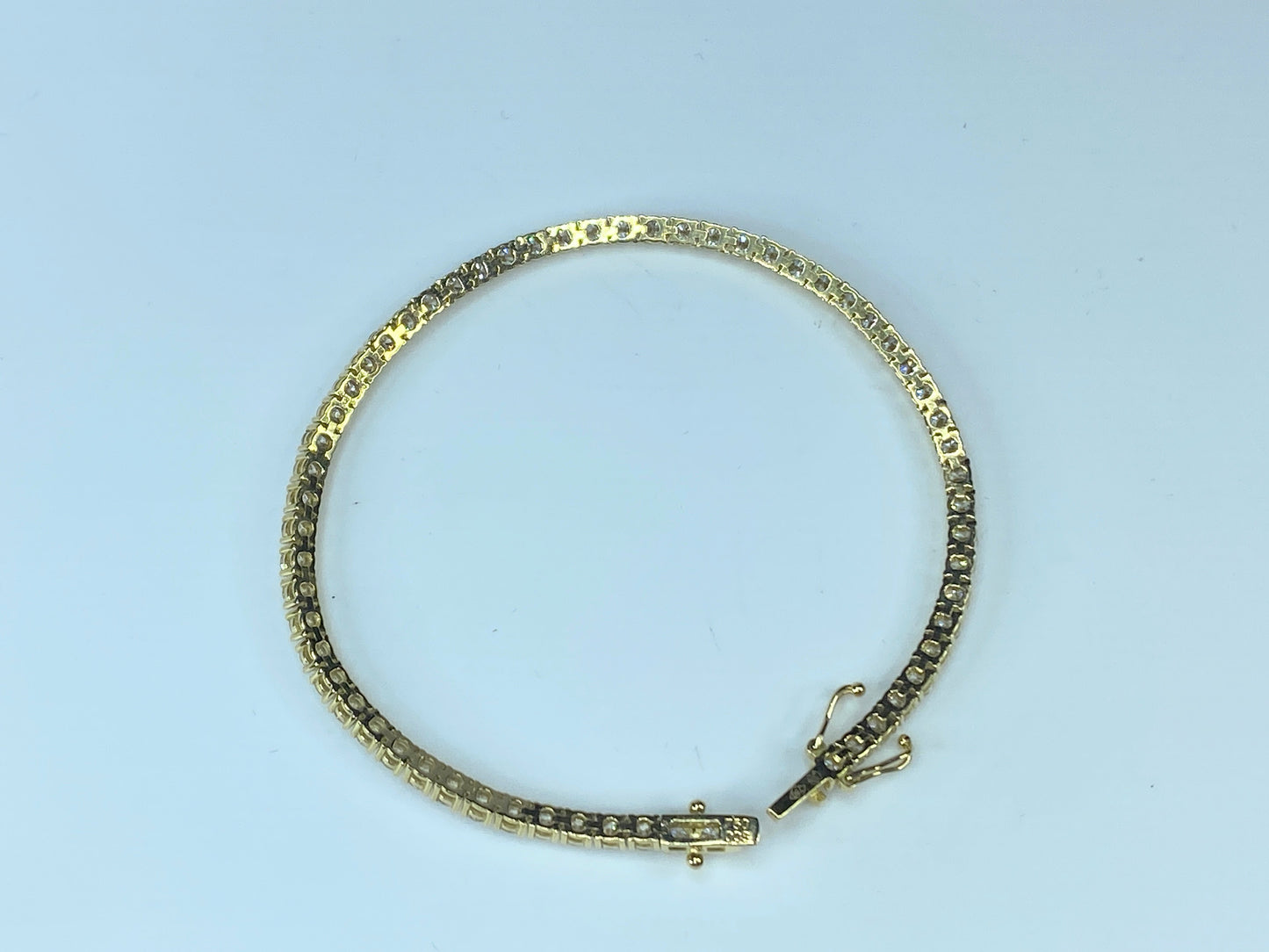 4.45ct G/VS round brilliant Diamond tennis bracelet in 18K yellow gold