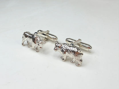 Vintage Tiffany & Co Sterling Silver Bear Bull Cufflinks SS225