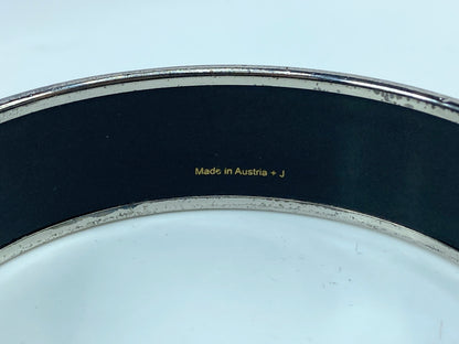 Hermes Bracelet Hermes wide 'Capitales' printed 18mm enamel bangle 7" GS583