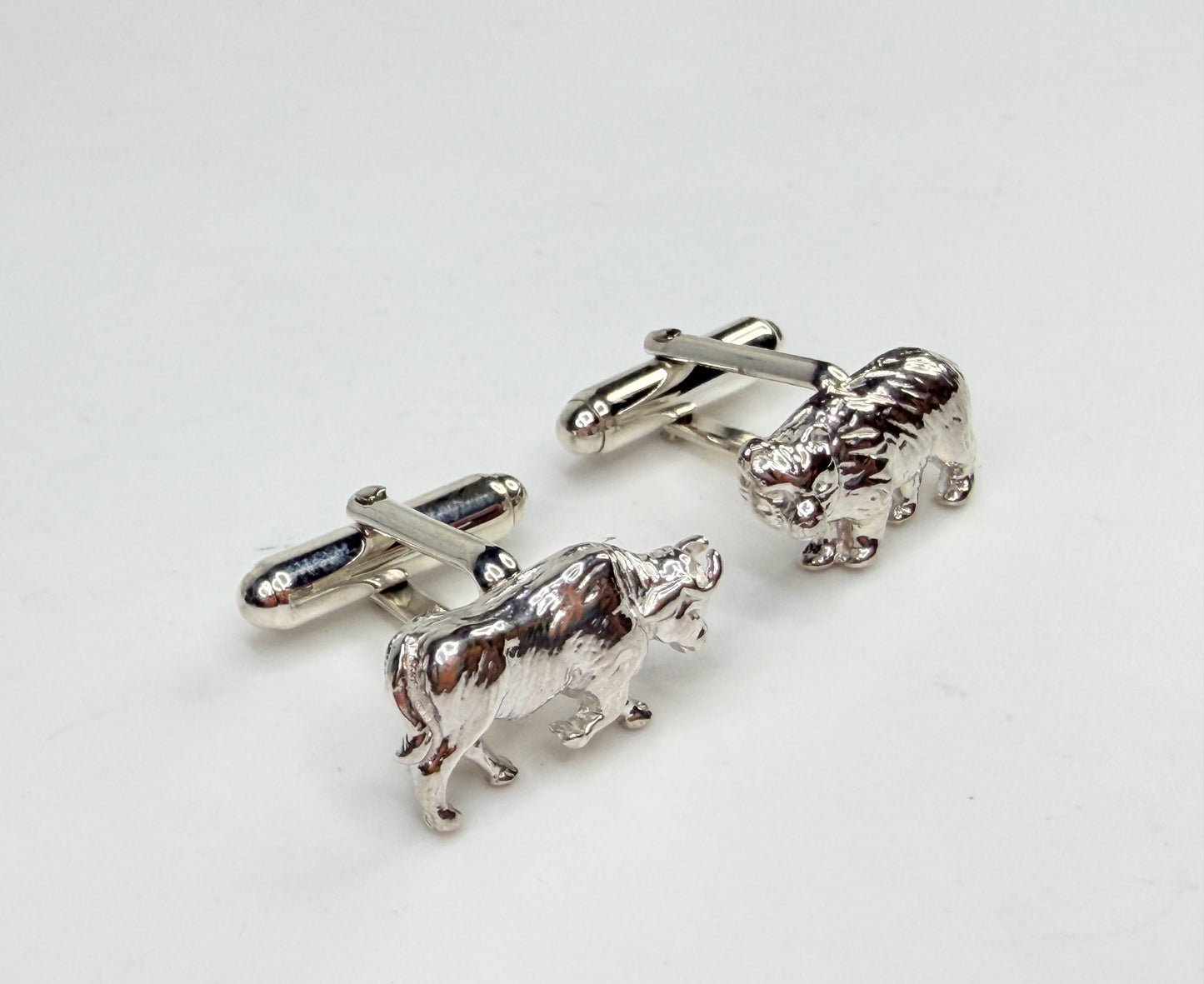 Vintage Tiffany & Co Sterling Silver Bear Bull Cufflinks SS225