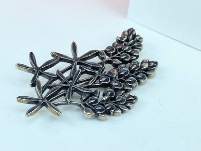 Retired James Avery Bluebonnet Flower Sterling Silver brooch 2.25" 14g JR849