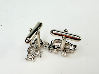 Vintage Tiffany & Co Sterling Silver Bear Bull Cufflinks SS225