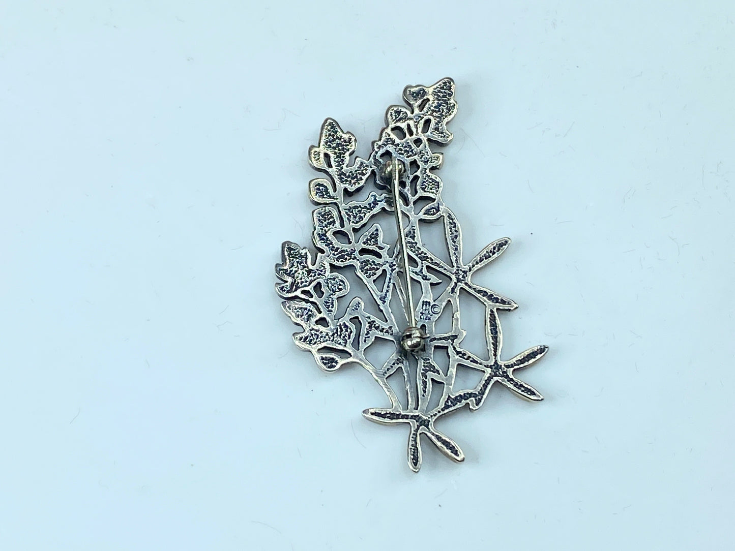 Retired James Avery Bluebonnet Flower Sterling Silver brooch 2.25" 14g JR849