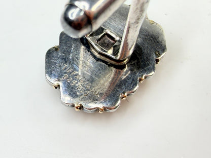 Vintage Tiffany & Co 925 750 Ribbed Rope Cufflinks SS226