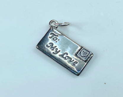 James Avery Enamel Love Letter Charm Womens In Sterling 17.6x1-.2mm JR850