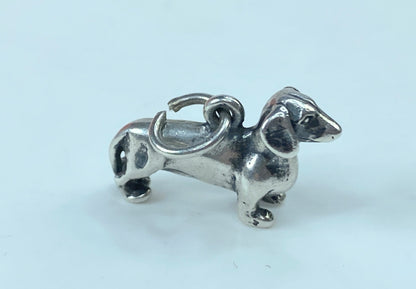 Retired James Avery Sterling Silver Dachshund Dog Pendant Charm w/JA BoxJR851