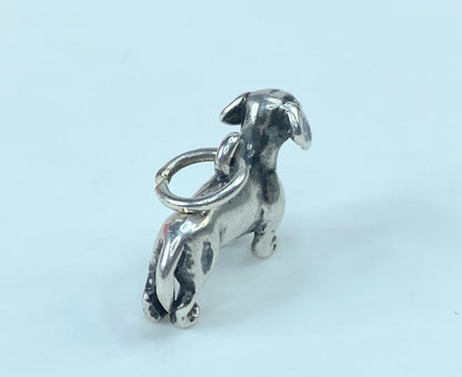 Retired James Avery Sterling Silver Dachshund Dog Pendant Charm w/JA BoxJR851