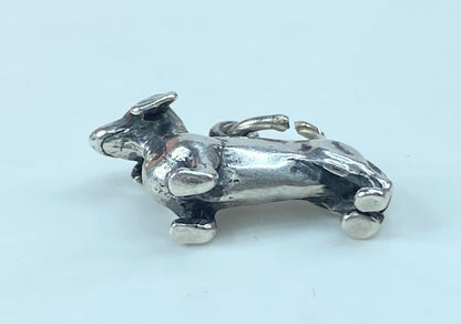 Retired James Avery Sterling Silver Dachshund Dog Pendant Charm w/JA BoxJR851