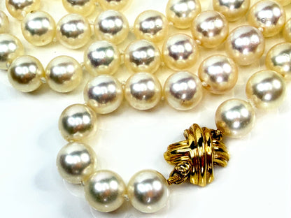 0's Tiffany & Co. 18K 31" 84 Pearl Signature X Opera Necklace authentic JR2192