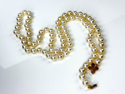 0's Tiffany & Co. 18K 31" 84 Pearl Signature X Opera Necklace authentic JR2192