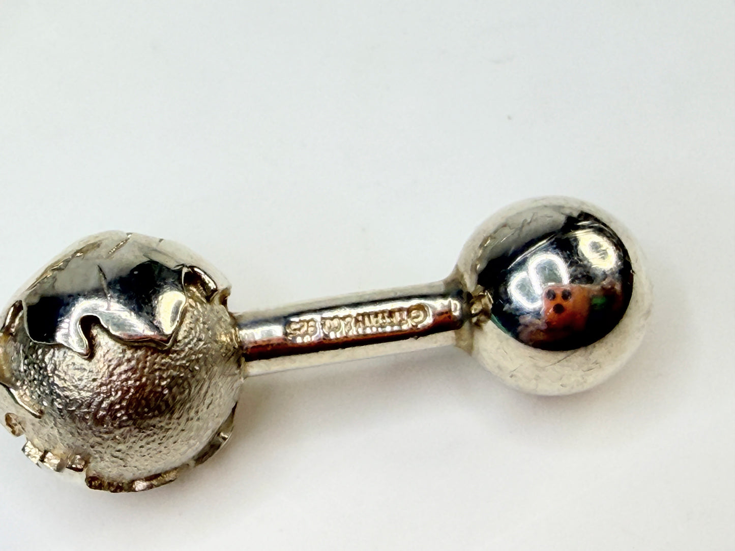 Vintage Tiffany 925 Atlas Globe Double Ball Cufflinks SS229