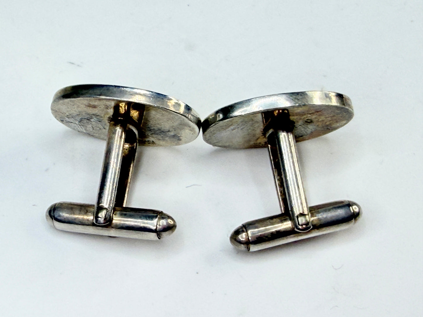 Tiffany & Co Sterling Silver x K18 Gold Oval Cufflinks SS230