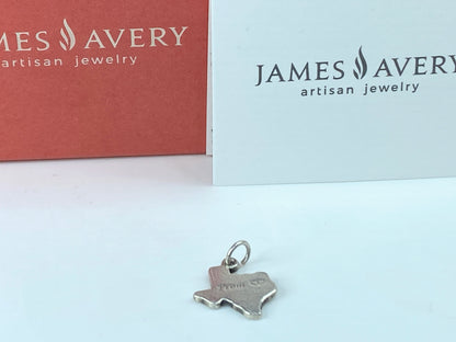 James Avery Sterling Silver State Of Texas Charm "Prom💕"  Sterling 2.2g JR854