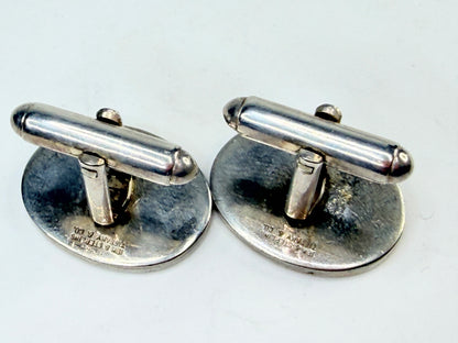 Tiffany & Co Sterling Silver x K18 Gold Oval Cufflinks SS230