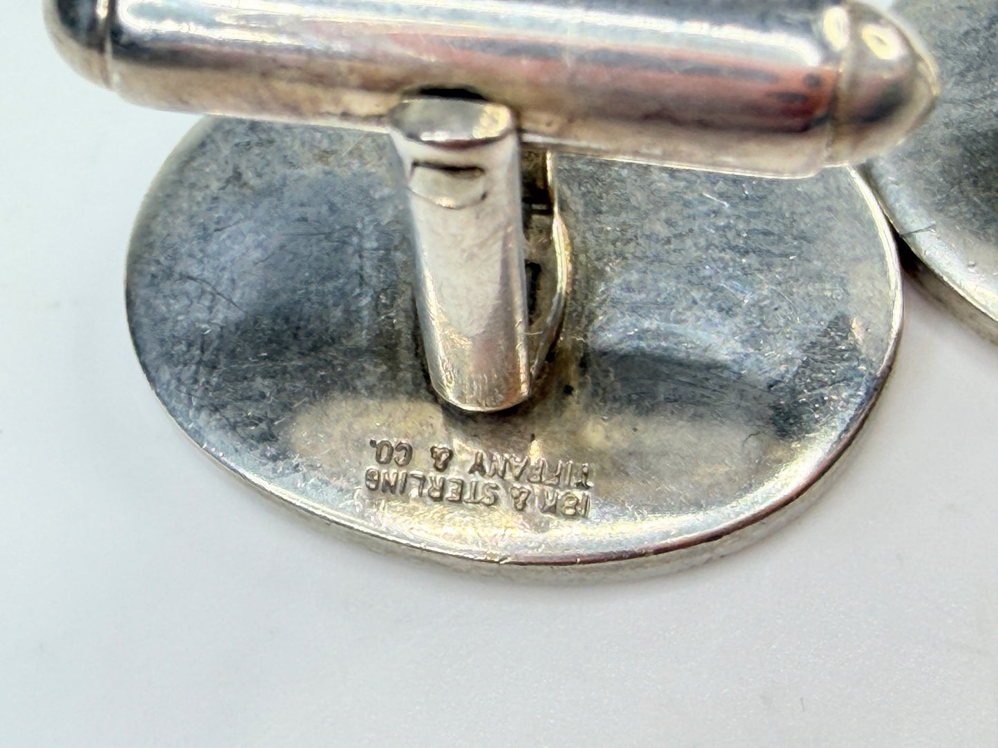 Tiffany & Co Sterling Silver x K18 Gold Oval Cufflinks SS230