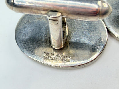 Tiffany & Co Sterling Silver x K18 Gold Oval Cufflinks SS230