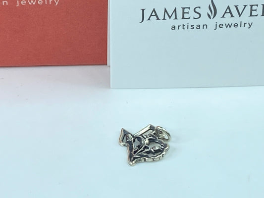 James Avery Retired Sterling Silver "Texas State Yellow Rose" Charm 1.7g JR855