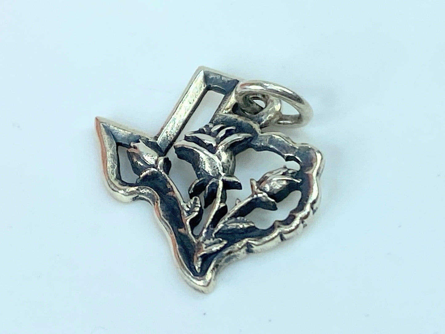 James Avery Retired Sterling Silver "Texas State Yellow Rose" Charm 1.7g JR855