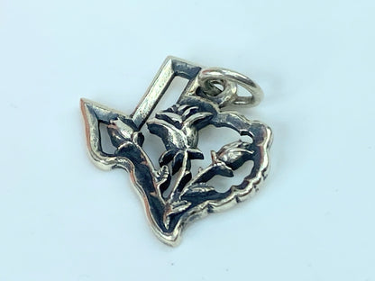 James Avery Retired Sterling Silver "Texas State Yellow Rose" Charm 1.7g JR855