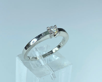 GIA Cartier 1895 Diamond Solitaire Ring in 950 Platinum E VVS1 0.24 CTW