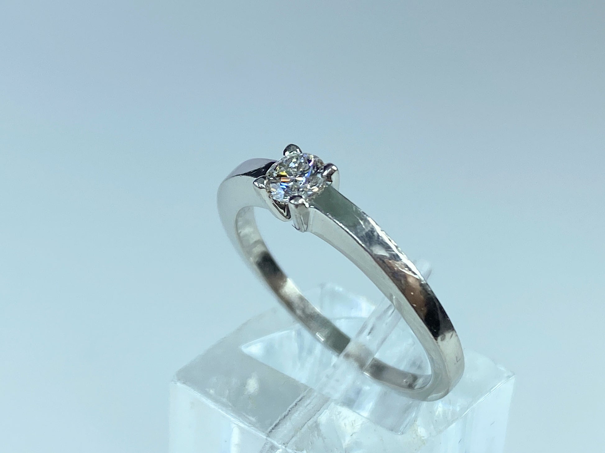 GIA Cartier 1895 Diamond Solitaire Ring in 950 Platinum E VVS1 0.24 CTW