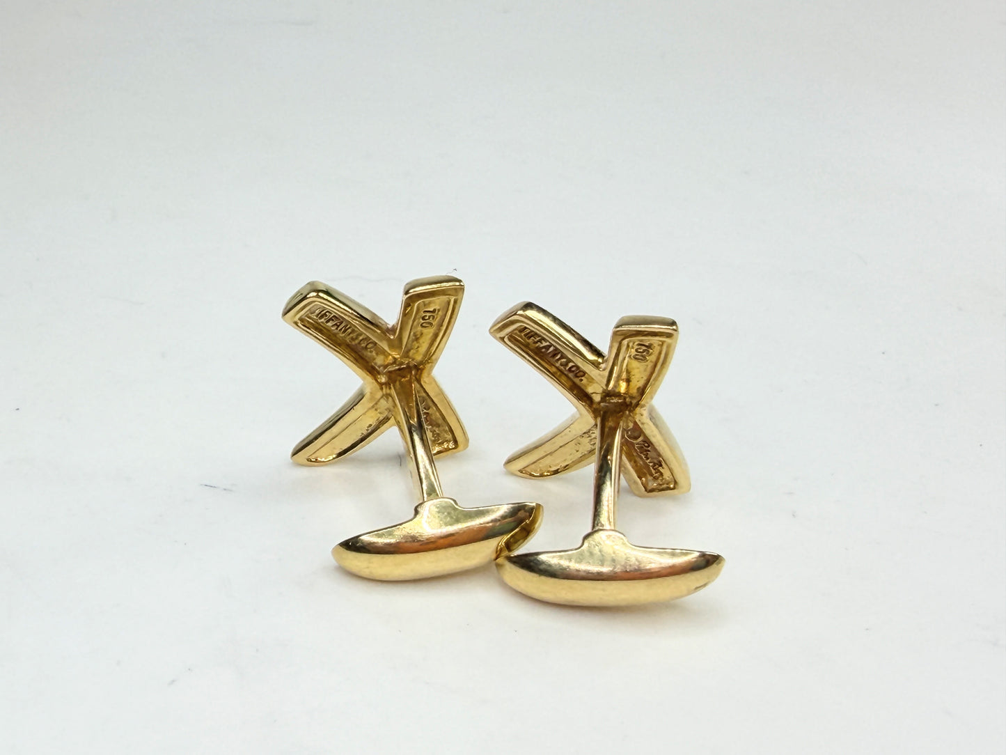 Tiffany & Co Paloma Picasso 18k Yellow Gold X Cufflinks Serial #7010 SS232