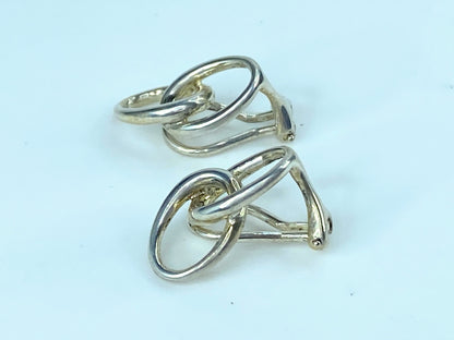 Tiffany & Co Earrings- Rare Elsa Peretti- Clip on Interlocking Ovals Earrings JR9700