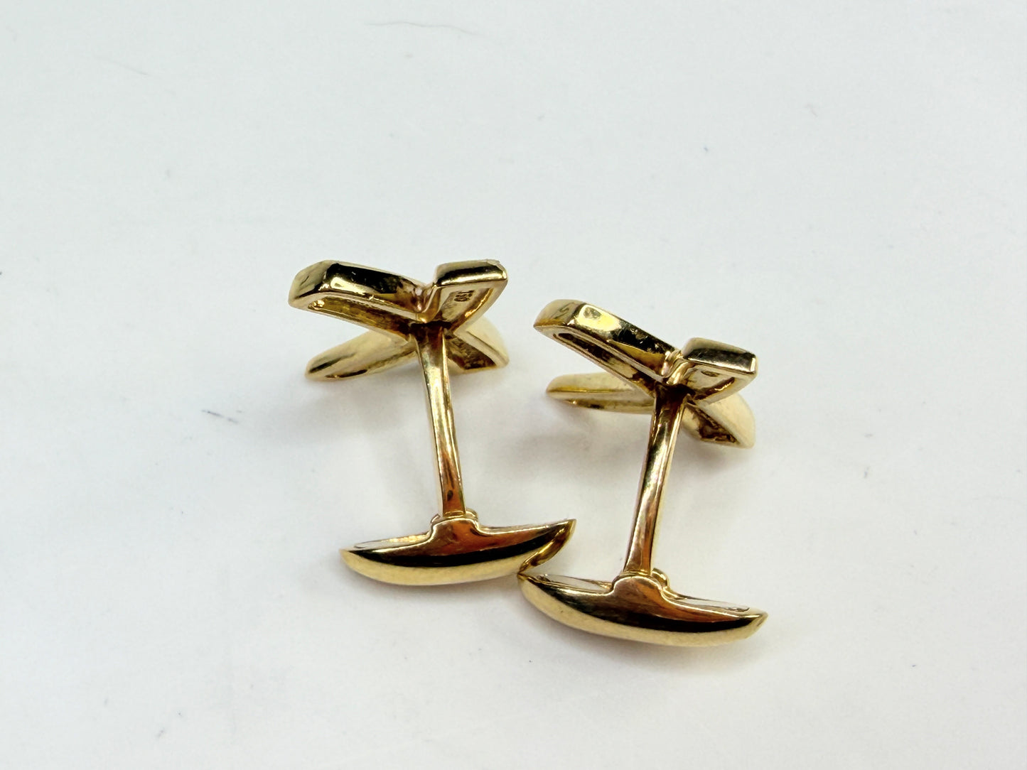 Tiffany & Co Paloma Picasso 18k Yellow Gold X Cufflinks Serial #7010 SS232