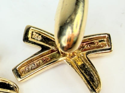Tiffany & Co Paloma Picasso 18k Yellow Gold X Cufflinks Serial #7010 SS232