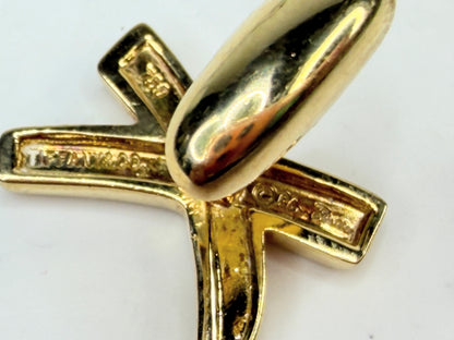 Tiffany & Co Paloma Picasso 18k Yellow Gold X Cufflinks Serial #7010 SS232